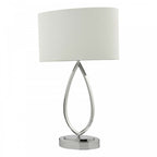 Wyatt Touch Table Lamp In Polished Chrome Finish With Linen Shade WYA4250