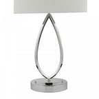 Wyatt Touch Table Lamp In Polished Chrome Finish With Linen Shade WYA4250