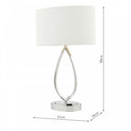 Wyatt Touch Table Lamp In Polished Chrome Finish With Linen Shade WYA4250