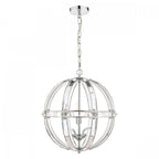 Aidan 5 Light Ceiling Chandelier In Polished Chrome Finish And Glass Detail LA3732577-Q