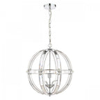 Aidan 5 Light Ceiling Chandelier In Polished Chrome Finish And Glass Detail LA3732577-Q