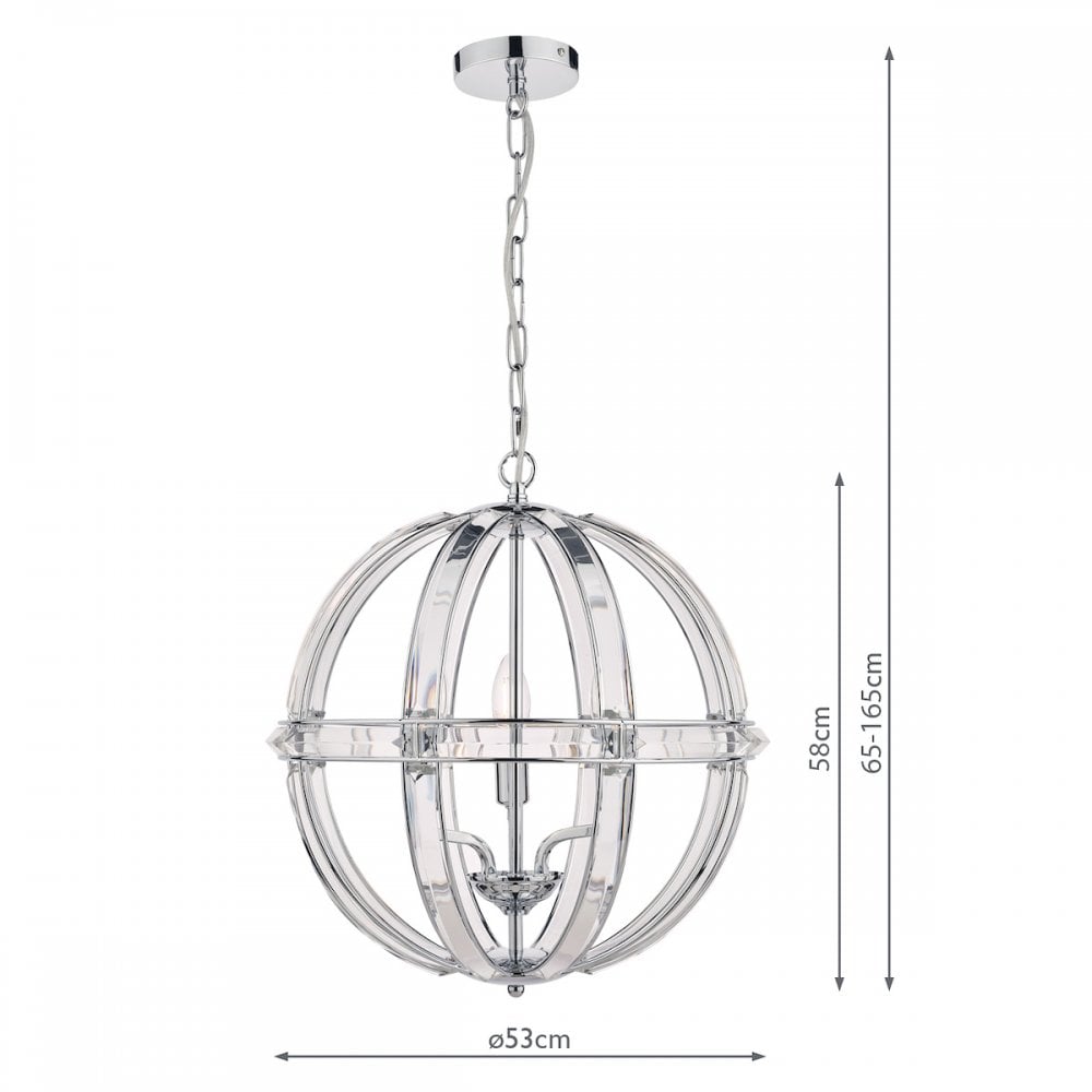Aidan 5 Light Ceiling Chandelier In Polished Chrome Finish And Glass Detail LA3732577-Q