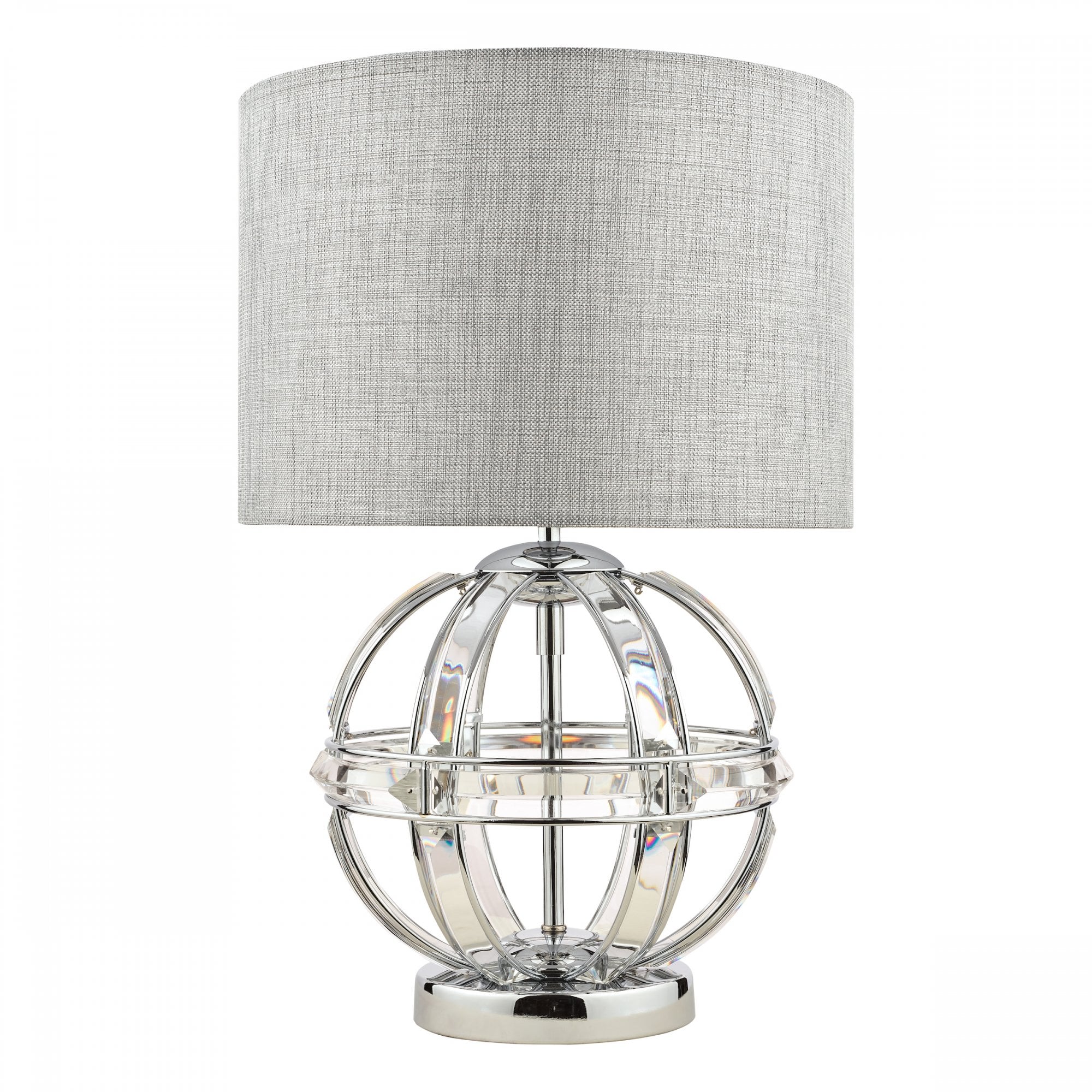 Aidan Table Lamp In Polished Chrome Finish And Glass Detail LA3742828-Q