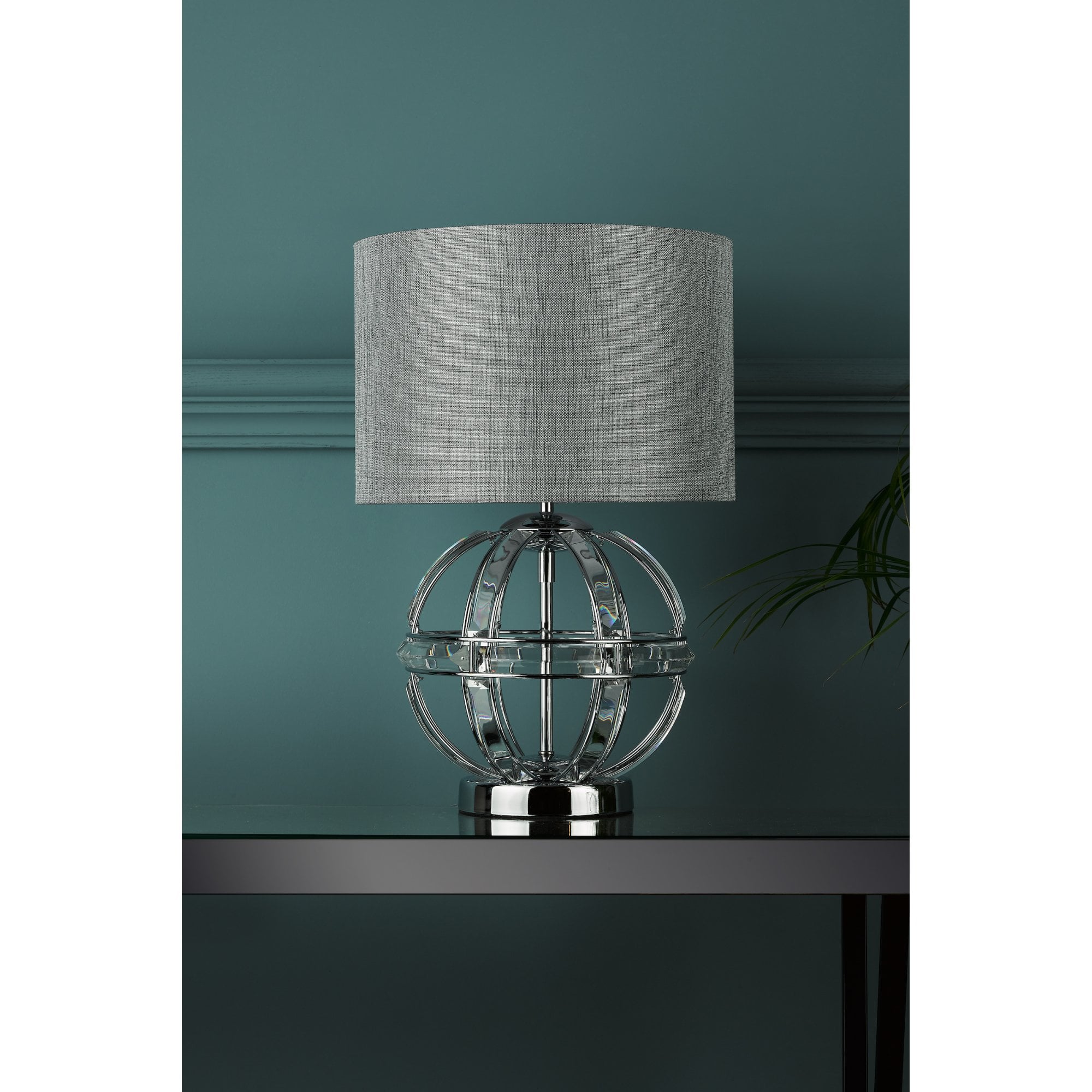 Aidan Table Lamp In Polished Chrome Finish And Glass Detail LA3742828-Q