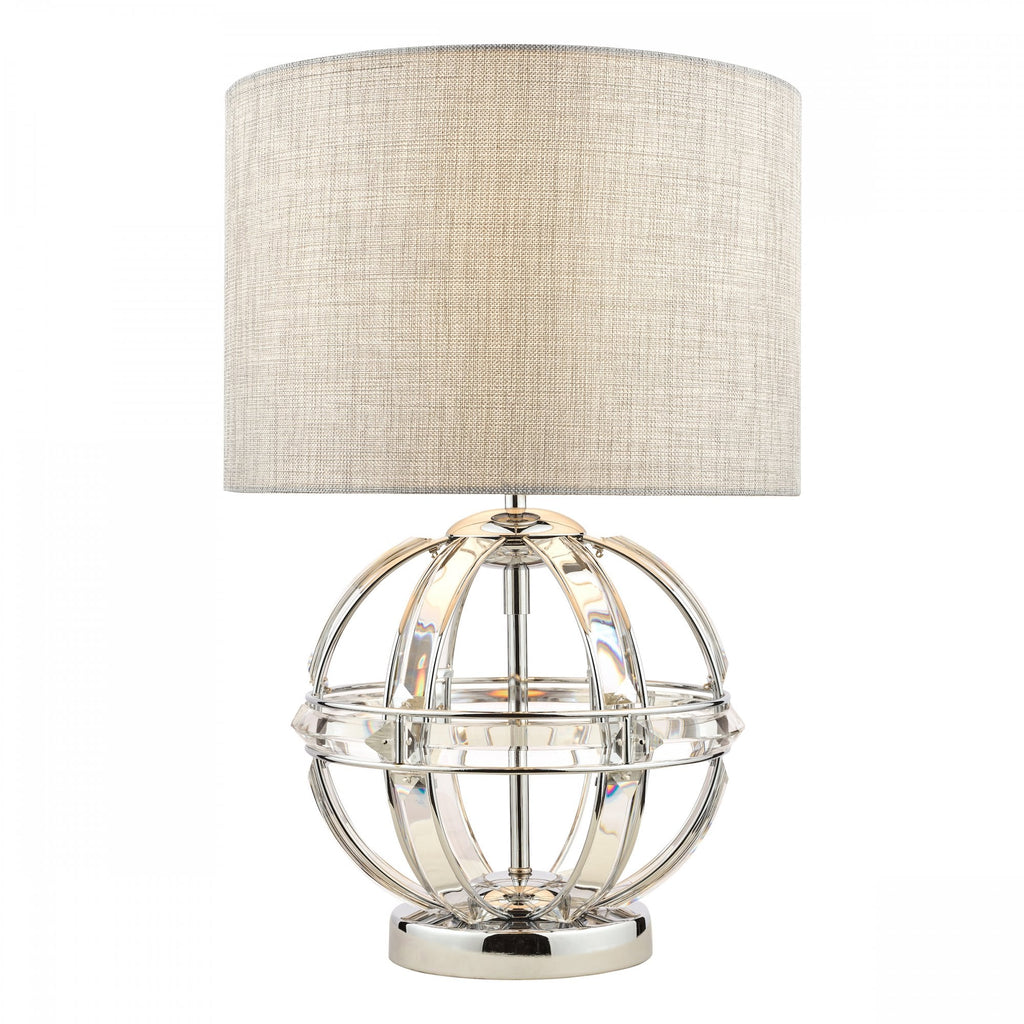 Aidan Table Lamp In Polished Chrome Finish And Glass Detail LA3742828-Q