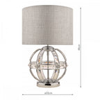 Aidan Table Lamp In Polished Chrome Finish And Glass Detail LA3742828-Q