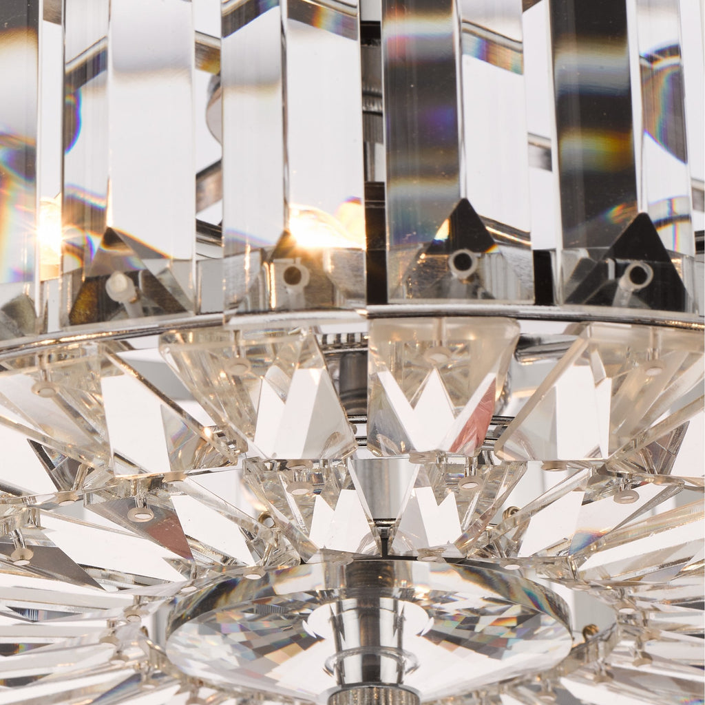 Fernhurst 3 Light Semi Flush Ceiling Light In Polished Chrome And Crystal Glass LA3621343-Q
