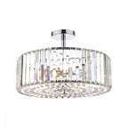 Fernhurst 4 Light Semi Flush Ceiling Light In Polished Chrome And Crystal Glass LA3649007-Q