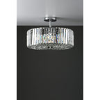 Fernhurst 4 Light Semi Flush Ceiling Light In Polished Chrome And Crystal Glass LA3649007-Q