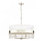 Alexa 5 Light Glass Ceiling Pendant Light In Polished Nickel Finish LA3689240-Q