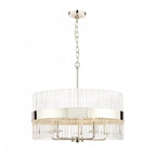 Alexa 5 Light Glass Ceiling Pendant Light In Polished Nickel Finish LA3689240-Q