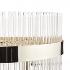Alexa 5 Light Glass Ceiling Pendant Light In Polished Nickel Finish LA3689240-Q
