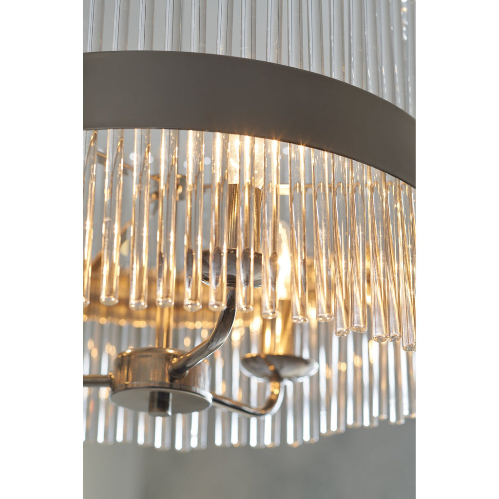 Alexa 5 Light Glass Ceiling Pendant Light In Polished Nickel Finish LA3689240-Q