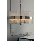 Alexa 5 Light Glass Ceiling Pendant Light In Polished Nickel Finish LA3689240-Q