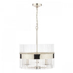 Alexa 3 Light Glass Ceiling Pendant Light In Polished Nickel Finish LA3736027-Q