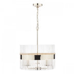 Alexa 3 Light Glass Ceiling Pendant Light In Polished Nickel Finish LA3736027-Q
