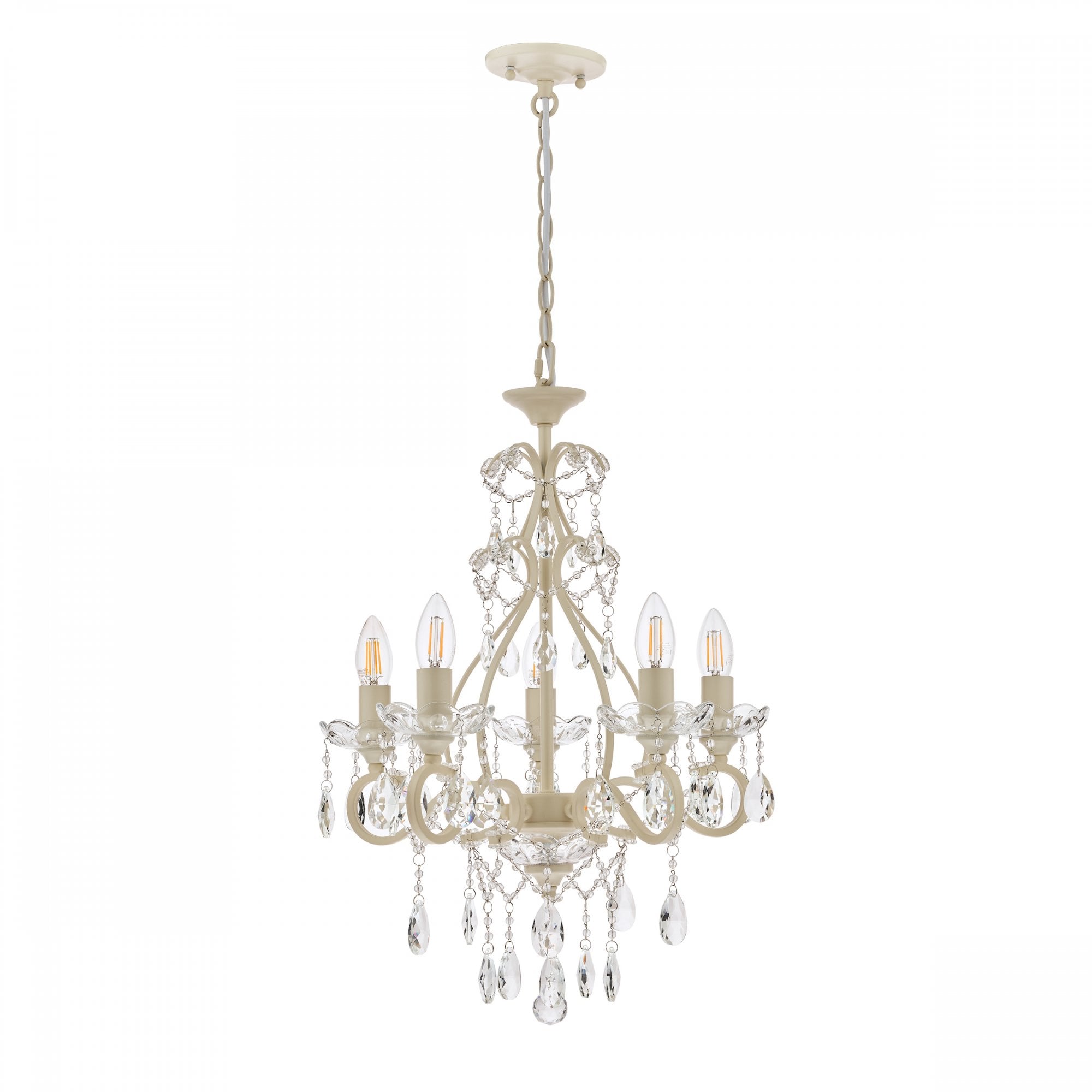 Shamley 5 Light Ceiling Chandelier in Matt White Finish LA3519754-Q