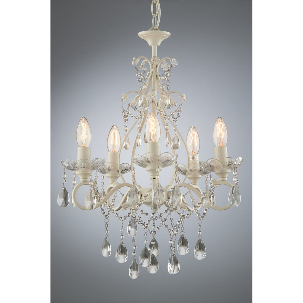 Shamley 5 Light Ceiling Chandelier in Matt White Finish LA3519754-Q