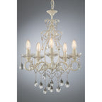 Shamley 5 Light Ceiling Chandelier in Matt White Finish LA3519754-Q