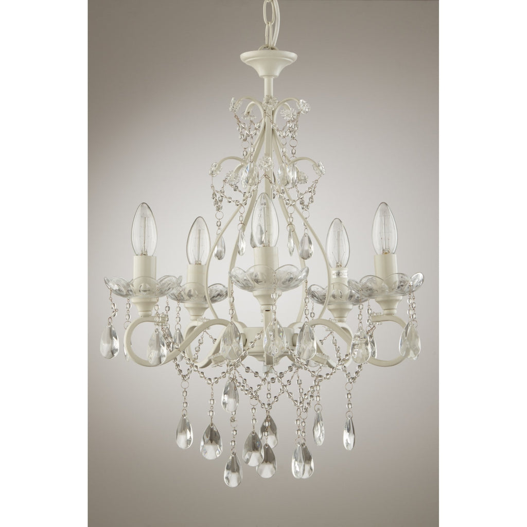 Shamley 5 Light Ceiling Chandelier in Matt White Finish LA3519754-Q