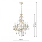 Shamley 5 Light Ceiling Chandelier in Matt White Finish LA3519754-Q