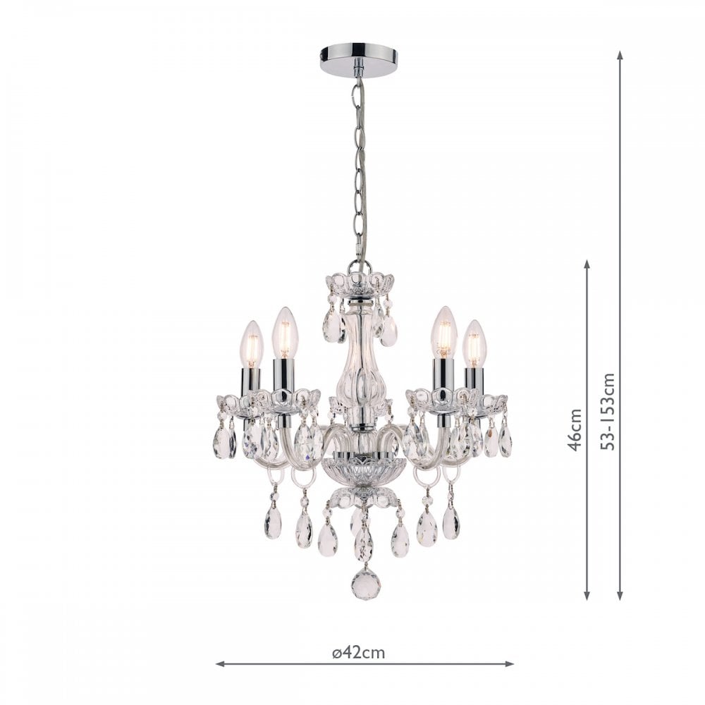 Harriet 5 Light Crystal Ceiling Chandelier LA3710919-Q