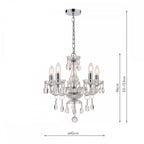 Harriet 5 Light Crystal Ceiling Chandelier LA3710919-Q