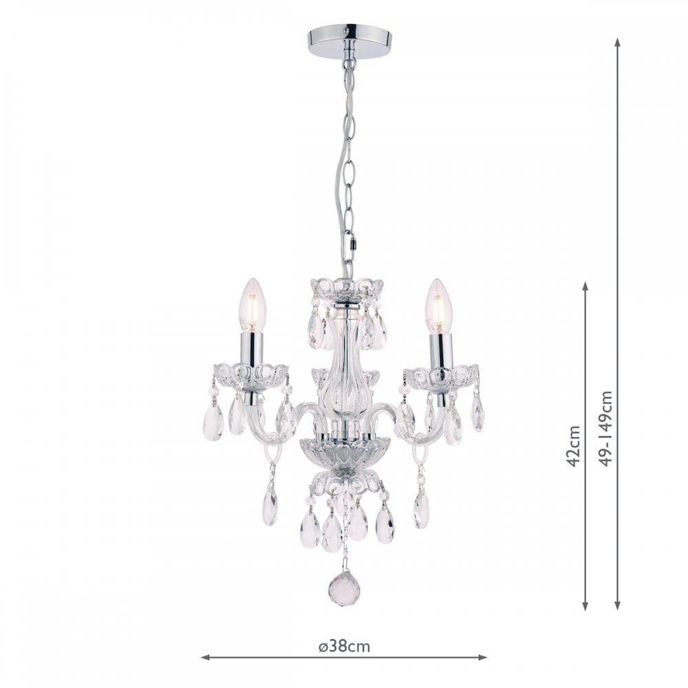 Harriet 3 Light Crystal Ceiling Chandelier LA3691062-Q