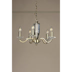 Carson Crystal Glass 5 light Ceiling Pendant Light In Antique Brass Finish LA3552999-Q