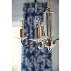 Carson Crystal Glass 5 light Ceiling Pendant Light In Antique Brass Finish LA3552999-Q