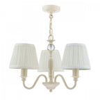 Ellis 3 Light Ceiling Pendant Light In Satin Cream With Shades LA3726686-Q