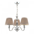 Ellis 3 Light Ceiling Pendant Light In Polished Chrome With Shades LA3743655-Q