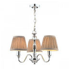 Ellis 3 Light Ceiling Pendant Light In Polished Chrome With Shades LA3743655-Q