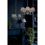 Ellis 3 Light Ceiling Pendant Light In Polished Chrome With Shades LA3743655-Q