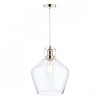 Rye Clear Glass Ceiling Pendant Light In Polished Nickel LA3734719-Q