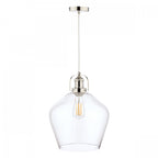Rye Clear Glass Ceiling Pendant Light In Polished Nickel LA3734719-Q