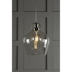 Rye Clear Glass Ceiling Pendant Light In Polished Nickel LA3734719-Q
