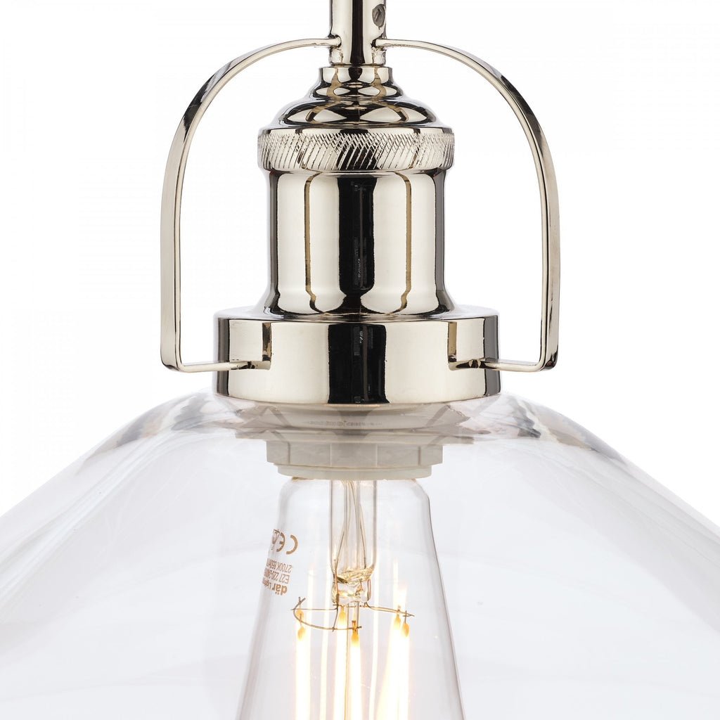 Rye Clear Glass Ceiling Pendant Light In Polished Nickel LA3734719-Q