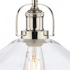 Rye Clear Glass Ceiling Pendant Light In Polished Nickel LA3734719-Q