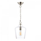 Ockley Clear Glass Ceiling Pendant Light In Polished Chrome LA3603219-Q