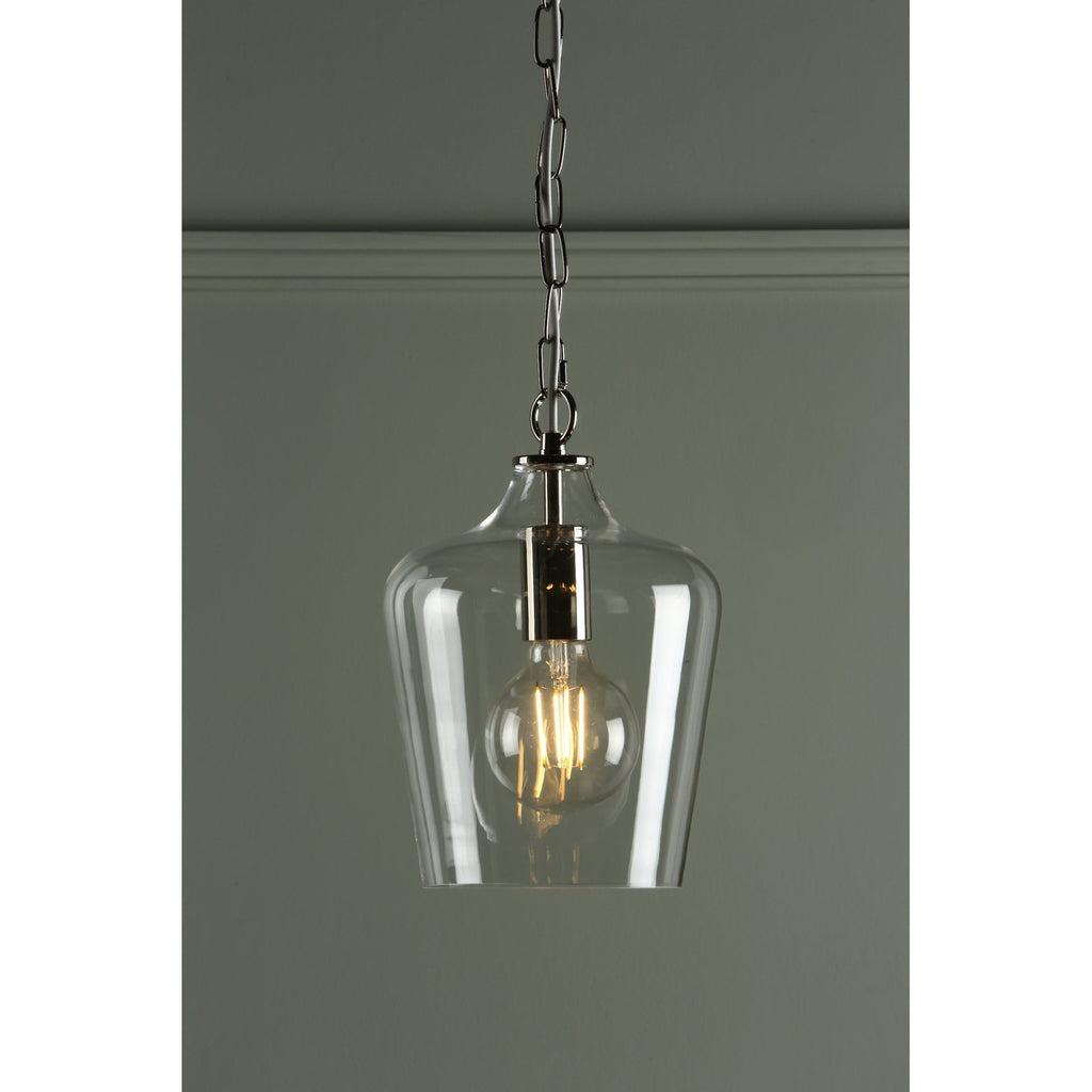 Ockley Clear Glass Ceiling Pendant Light In Polished Chrome LA3603219-Q