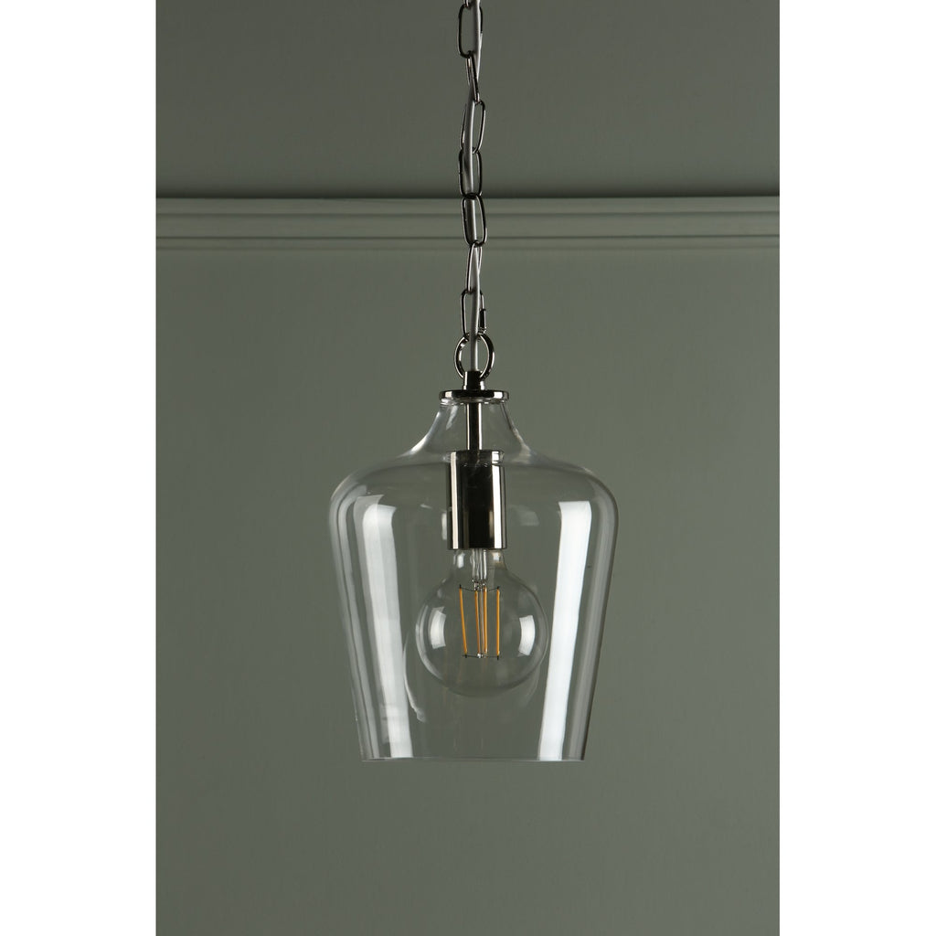 Ockley Clear Glass Ceiling Pendant Light In Polished Chrome LA3603219-Q