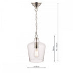 Ockley Clear Glass Ceiling Pendant Light In Polished Chrome LA3603219-Q