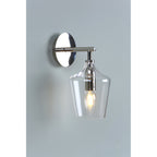 Ockley Stylish Wall Light In Polished Chrome With Bottle Glass Shade LA3727863-Q