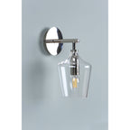 Ockley Stylish Wall Light In Polished Chrome With Bottle Glass Shade LA3727863-Q