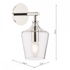 Ockley Stylish Wall Light In Polished Chrome With Bottle Glass Shade LA3727863-Q