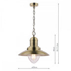 Corbridge Fisherman Ceiling Light In Antique Brass LA3727705-Q