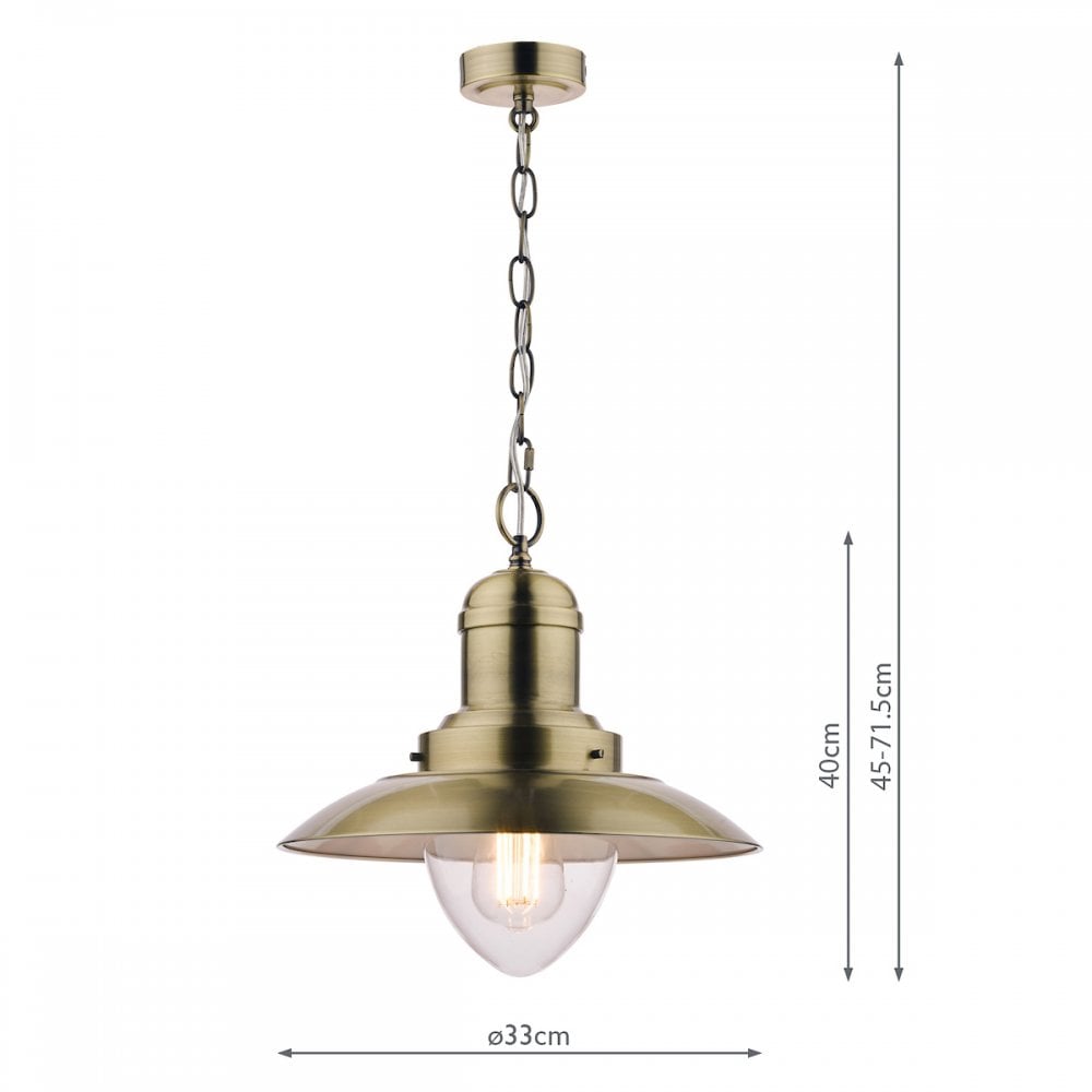 Corbridge Fisherman Ceiling Light In Antique Brass LA3727705-Q