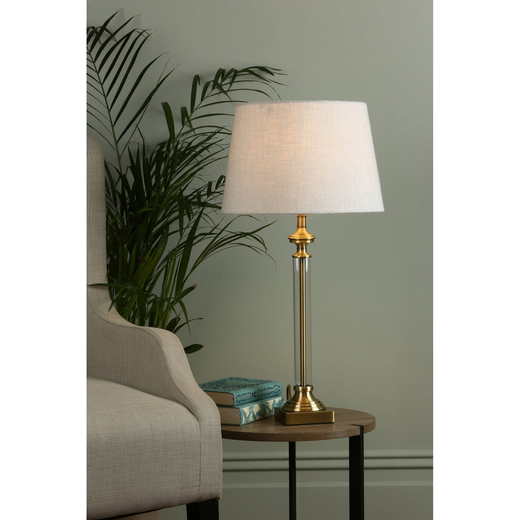 Winston Glass Candlestick Table Lamp Base In Antique Brass LA3495491-Q