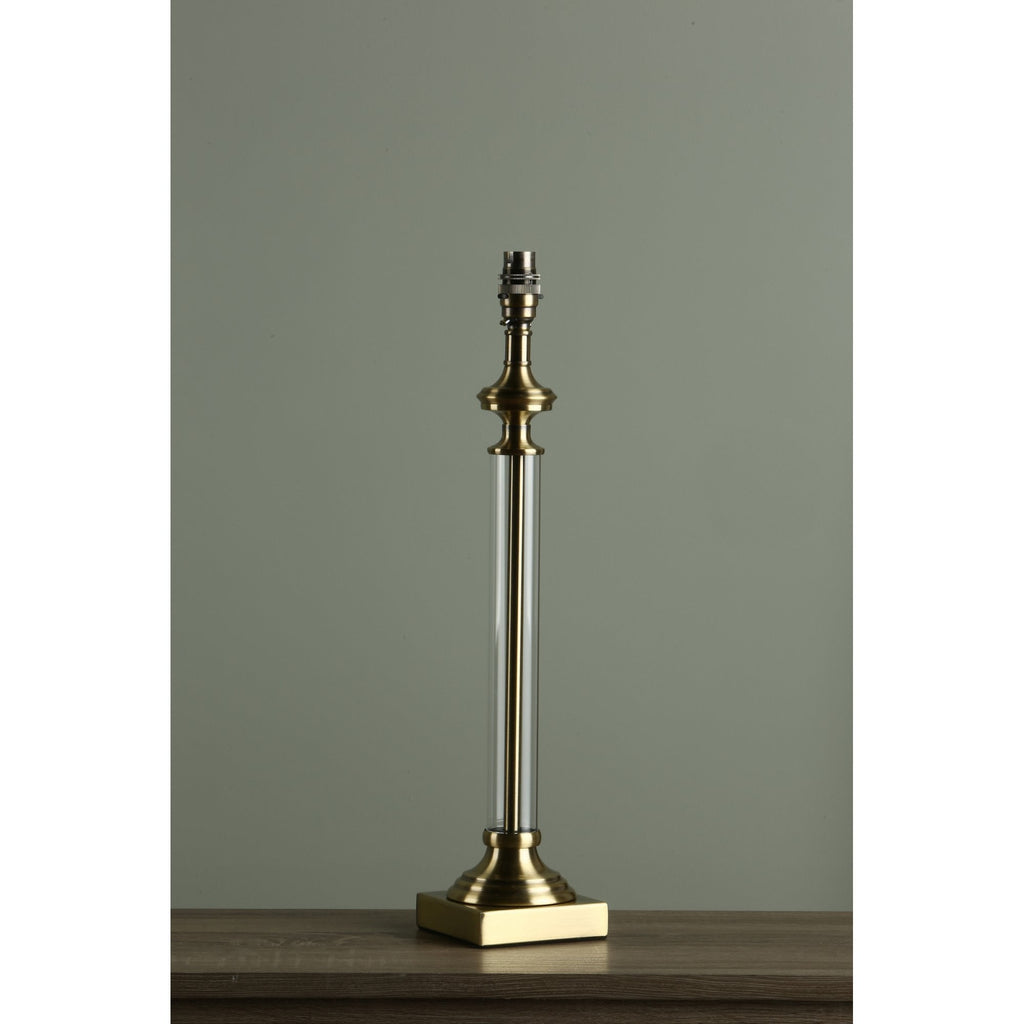 Winston Glass Candlestick Table Lamp Base In Antique Brass LA3495491-Q
